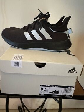 adidas Women's Cloudfoam Sneakers - Black & White